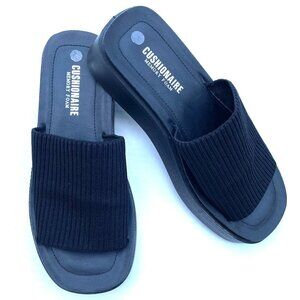 Cusionaire Memory Foam Black Slides 7